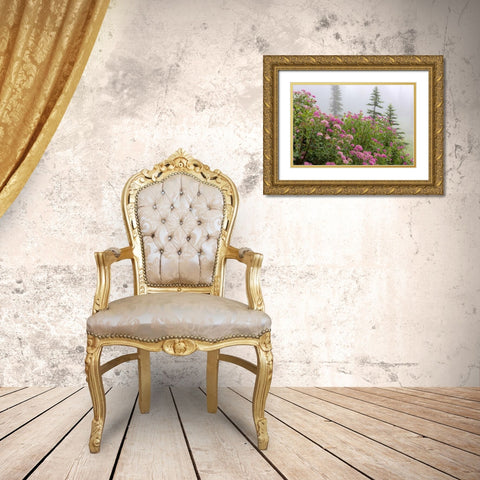 Washington, Mount Rainier NP Wildflowers Gold Ornate Wood Framed Art Print with Double Matting by Paulson, Don