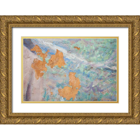Washington, Fort Hayden Abstract painted wall Gold Ornate Wood Framed Art Print with Double Matting by Paulson, Don