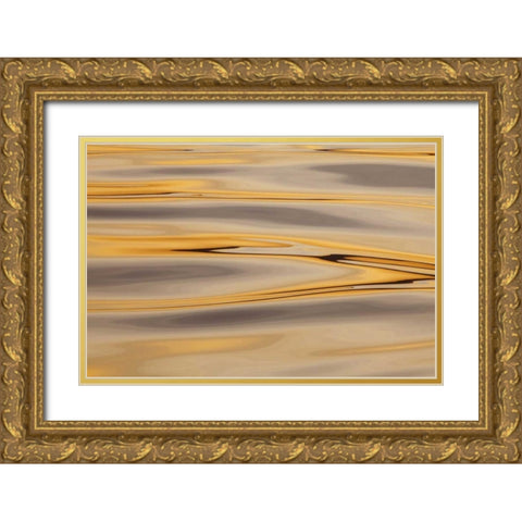 Alaska, Cross Sound Sunset reflections on water Gold Ornate Wood Framed Art Print with Double Matting by Paulson, Don