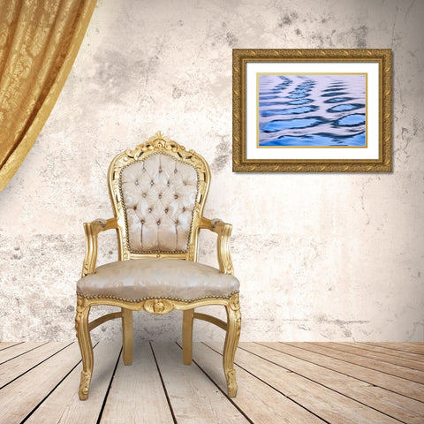 Canada, BC, Patterns in boat wake Gold Ornate Wood Framed Art Print with Double Matting by Paulson, Don