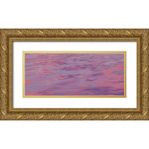 Washington, Hood Canal Sunset reflections Gold Ornate Wood Framed Art Print with Double Matting by Paulson, Don