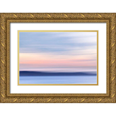 Washington, Hood Canal Abstract of ocean and sky Gold Ornate Wood Framed Art Print with Double Matting by Paulson, Don