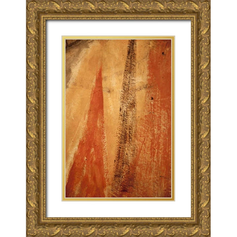 Mexico Abstract wall pattern Gold Ornate Wood Framed Art Print with Double Matting by Paulson, Don