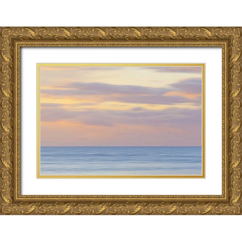 Washington, San Juans Abstract sunset scenic Gold Ornate Wood Framed Art Print with Double Matting by Paulson, Don