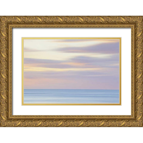 Washington, San Juans Abstract sunset scenic Gold Ornate Wood Framed Art Print with Double Matting by Paulson, Don