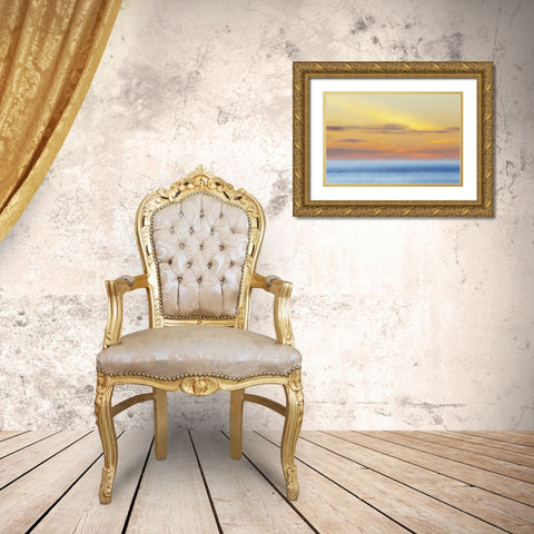 Washington, San Juans Abstract sunset scenic Gold Ornate Wood Framed Art Print with Double Matting by Paulson, Don