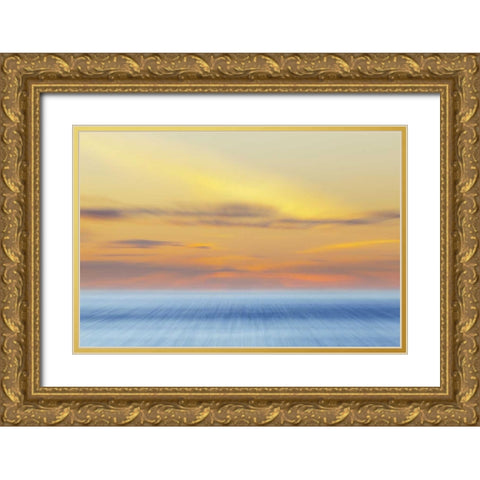 Washington, San Juans Abstract sunset scenic Gold Ornate Wood Framed Art Print with Double Matting by Paulson, Don