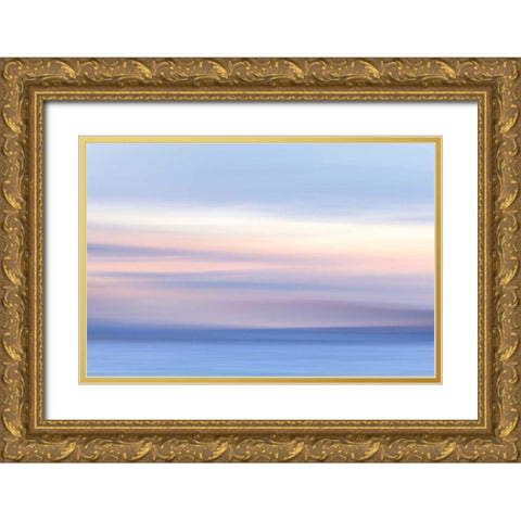 Washington, Hood Canal Abstract of ocean and sky Gold Ornate Wood Framed Art Print with Double Matting by Paulson, Don