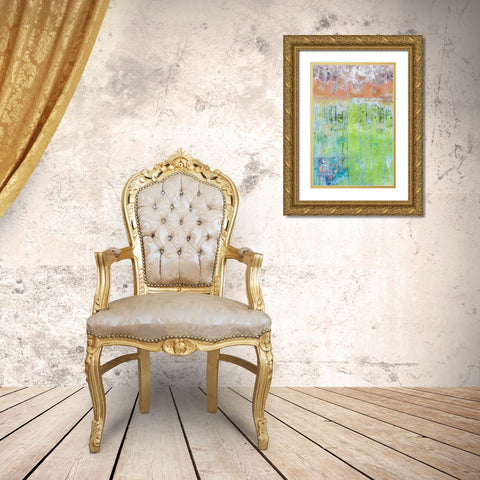 Washington, Fort Hayden Abstract painted wall Gold Ornate Wood Framed Art Print with Double Matting by Paulson, Don