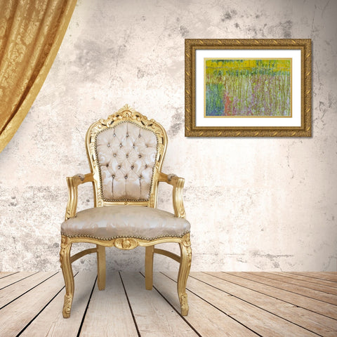 Washington, Fort Hayden Abstract painted wall Gold Ornate Wood Framed Art Print with Double Matting by Paulson, Don