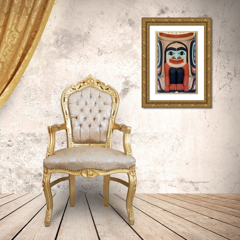 USA, Washington State, Jamestown Totem art PR Gold Ornate Wood Framed Art Print with Double Matting by Paulson, Don
