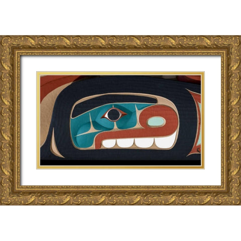 USA, Washington State, Jamestown Totem art PR Gold Ornate Wood Framed Art Print with Double Matting by Paulson, Don