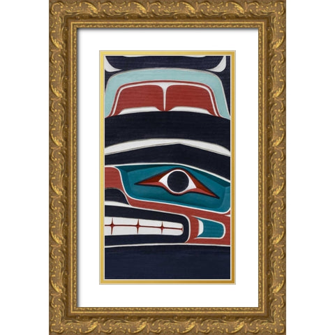 USA, Washington State, Jamestown Totem art PR Gold Ornate Wood Framed Art Print with Double Matting by Paulson, Don