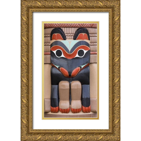 USA, Washington State, Jamestown Totem art PR Gold Ornate Wood Framed Art Print with Double Matting by Paulson, Don