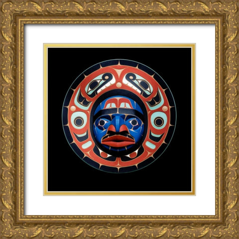 USA, Washington State, Jamestown Totem art PR Gold Ornate Wood Framed Art Print with Double Matting by Paulson, Don