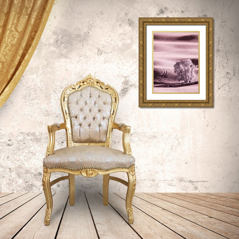 USA-Washington State-Palouse region-Lone tree in Field Gold Ornate Wood Framed Art Print with Double Matting by Eggers, Terry