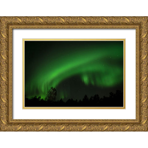 The Light Shower Gold Ornate Wood Framed Art Print with Double Matting by Caroline Stroksnes, Mette