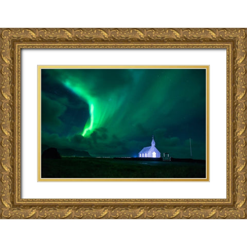Magic Night In Budir Gold Ornate Wood Framed Art Print with Double Matting by Auf dem, Andrea
