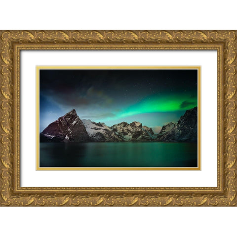 Lille Toppacya Gold Ornate Wood Framed Art Print with Double Matting by Ghesquiere, Hilde
