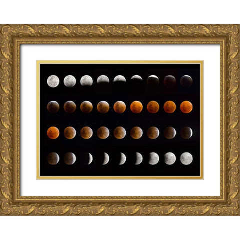 Lunar Eclipse Gold Ornate Wood Framed Art Print with Double Matting by Peinado, Chechi