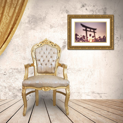 Melancholic Autumn Gold Ornate Wood Framed Art Print with Double Matting by Tajima, Koji
