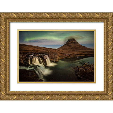 Covered ... Gold Ornate Wood Framed Art Print with Double Matting by Svoboda Mqep, Peter