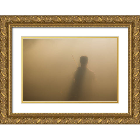 Yndi Halda 2 Gold Ornate Wood Framed Art Print with Double Matting by V., Stijn