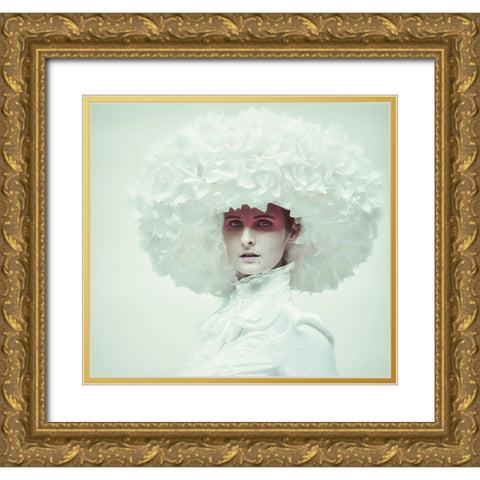 Ice Queen Gold Ornate Wood Framed Art Print with Double Matting by kenp