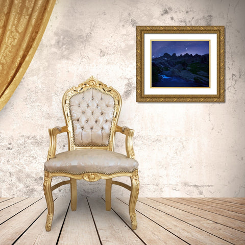 Sleepless Under Zodiac Ridge Gold Ornate Wood Framed Art Print with Double Matting by Xu, Mei
