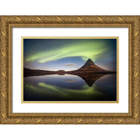 Silent Eruption Gold Ornate Wood Framed Art Print with Double Matting by Svoboda MQEP, Peter