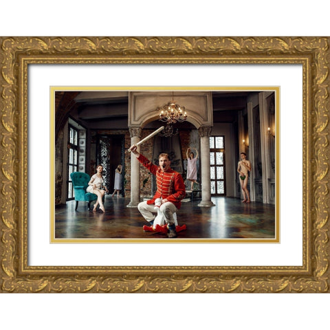 D?N?NÂDdn? Gold Ornate Wood Framed Art Print with Double Matting by Smirnov, Sergei