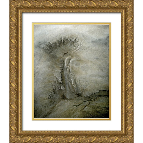 Flow Pattern Gold Ornate Wood Framed Art Print with Double Matting by Talen, Nel
