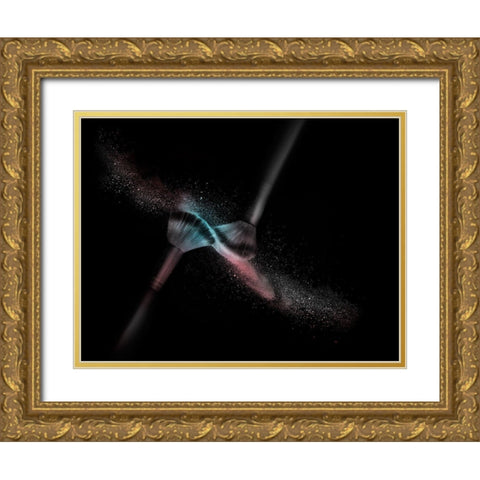 Brushes Gold Ornate Wood Framed Art Print with Double Matting by Reindl, Doris