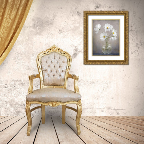 Simply Cosmos Gold Ornate Wood Framed Art Print with Double Matting by Disher, Mandy