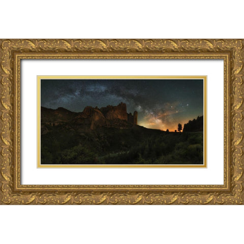 Los Mallos Gold Ornate Wood Framed Art Print with Double Matting by Martin Castan, David