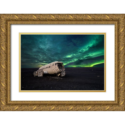 Just-In - A Bieber Party ! Gold Ornate Wood Framed Art Print with Double Matting by Resende, Carlos