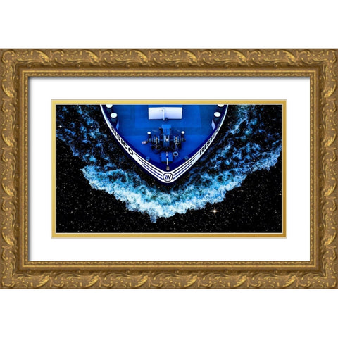 Starship Gold Ornate Wood Framed Art Print with Double Matting by Grosshanten, Klaus
