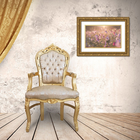 Untitled Gold Ornate Wood Framed Art Print with Double Matting by Koumura, Miyako