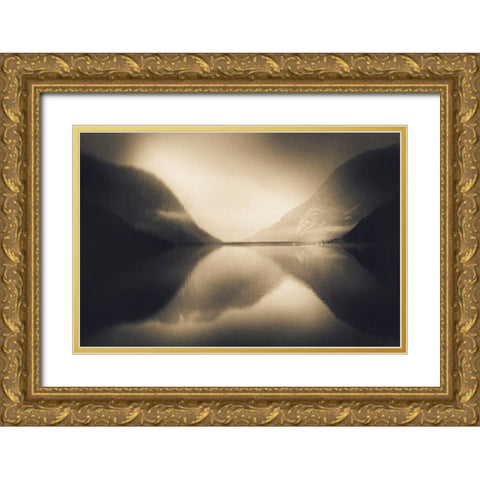 Glow In The Dark Gold Ornate Wood Framed Art Print with Double Matting by Davidsson, Gustav