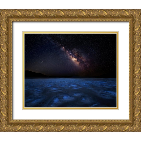 The Darkness Gold Ornate Wood Framed Art Print with Double Matting by Poreider, Annie