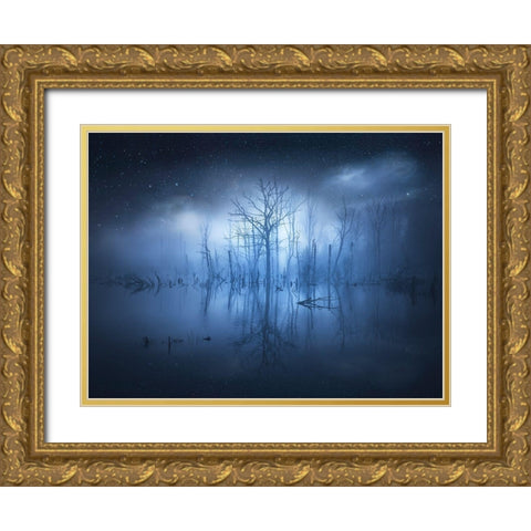 Stranger Things Gold Ornate Wood Framed Art Print with Double Matting by Lindsten, Christian