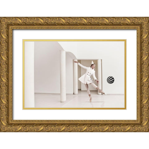 La Pulcinella Gold Ornate Wood Framed Art Print with Double Matting by Von Diepenbroek, Christine