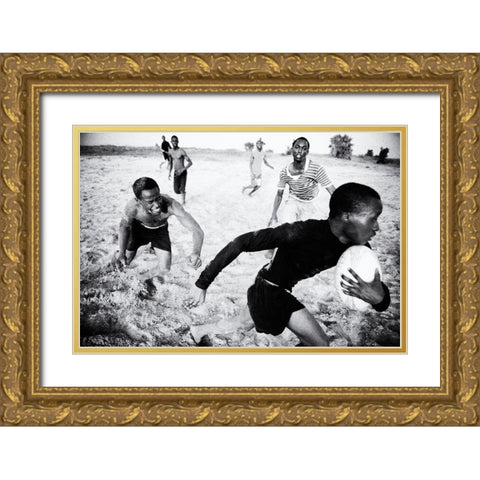 Break Gold Ornate Wood Framed Art Print with Double Matting by Rebro, Marcel