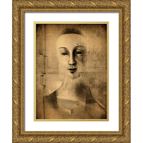La Couteriere Fille Gold Ornate Wood Framed Art Print with Double Matting by Hummel, Jeffrey