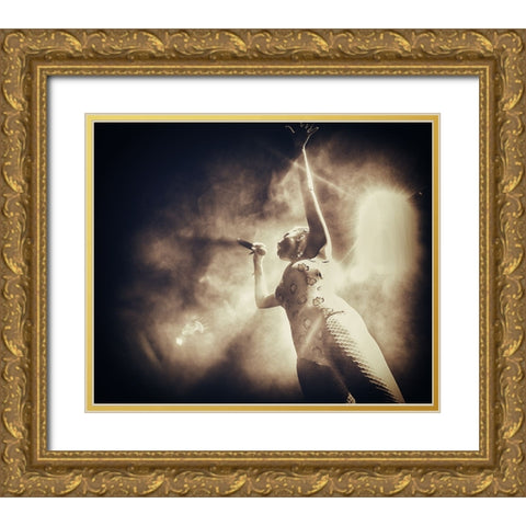 Joy #004 Gold Ornate Wood Framed Art Print with Double Matting by Samuelsson, Anders
