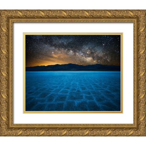 Alien World Gold Ornate Wood Framed Art Print with Double Matting by Fan, John