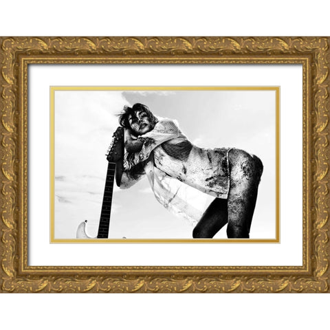 Under The Summer Gold Ornate Wood Framed Art Print with Double Matting by Wetton, Eddie