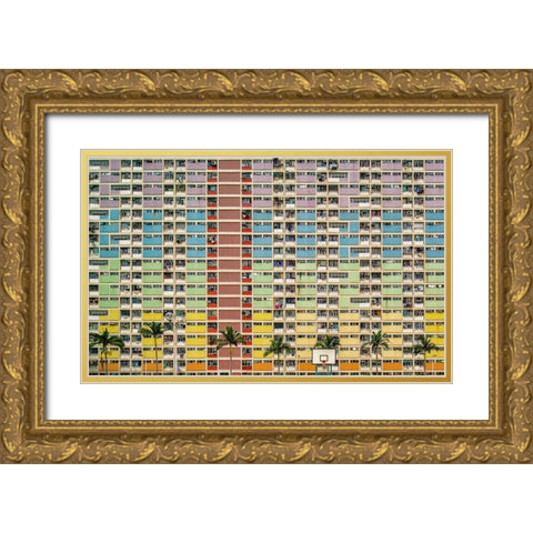 Equalizer Gold Ornate Wood Framed Art Print with Double Matting by Abdualhameid, Fahad