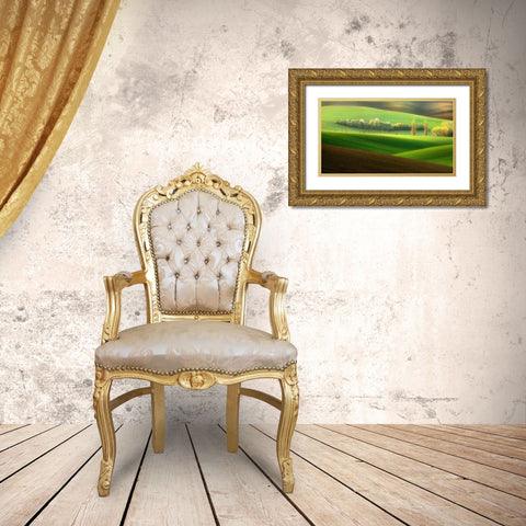 Sisters... Gold Ornate Wood Framed Art Print with Double Matting by Browko, Krzysztof