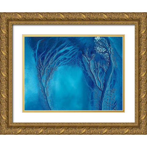 Touching Gold Ornate Wood Framed Art Print with Double Matting by Xu, Mei